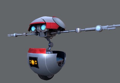 圆形机器人 科幻卡通 机器人 球形robot 侦查小兵