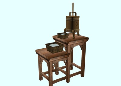 【古计时器】西汉青铜水钟/漏刻/漏壶模型-工业设备模型库-3ds Max(.max)模型下载-cg模型网