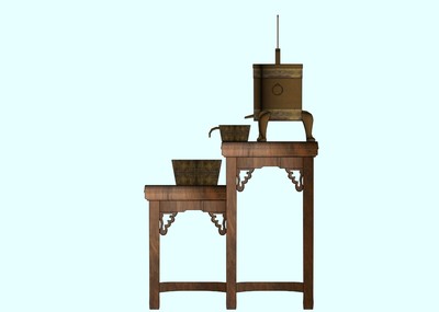 【古计时器】西汉青铜水钟/漏刻/漏壶模型-工业设备模型库-3ds Max(.max)模型下载-cg模型网