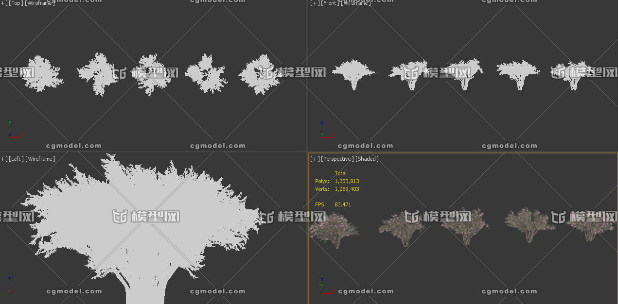 NEW-新品 无缝循环动态植物系列模型-花卉模型库-3ds Max(.max)模型下载-cg模型网