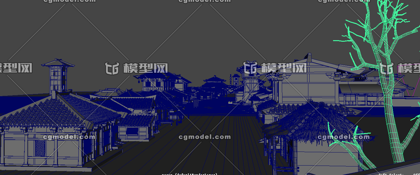 古代街道模型-古代场景模型库-Maya(.ma/.mb)模型下载-cg模型网