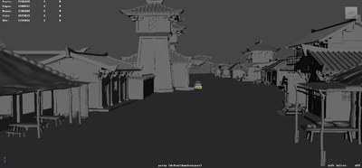 古代街道模型-古代场景模型库-Maya(.ma/.mb)模型下载-cg模型网