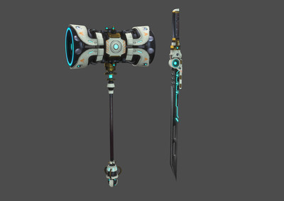 科幻锤子,战锤,科幻刀剑,未来武器,高科技战刃