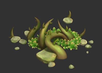 q版藤蔓  多姿态藤蔓  树藤  藤条  藤蔓  q版树藤  q版刺藤  游戏刺