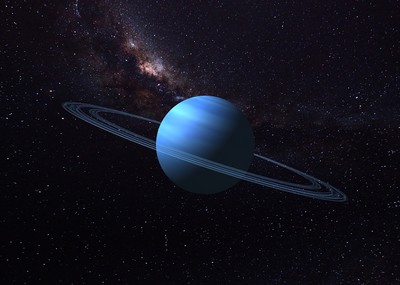 写实宇宙星球陨石带科幻动画场景,小行星带,陨石环,天王星,宇宙,星空