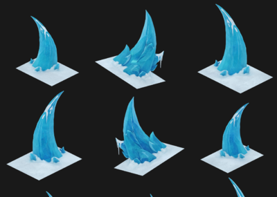 雪山冰刺冰锥地刺山石