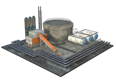 水泥厂,工厂_小胖不怕死作品_场景自然场景_cg模型网