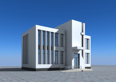 二层简易小房 公厕_寒来暑往作品_建筑公共设施_cg模型网