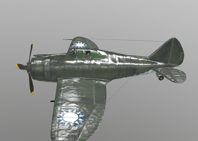 二战名机系列 p43 民国国民党空军 p-43 飞虎队 枪骑兵 战斗机 抗日