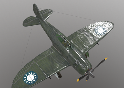 二战名机系列 p43 民国国民党空军 p-43 飞虎队 枪骑兵 战斗机 抗日