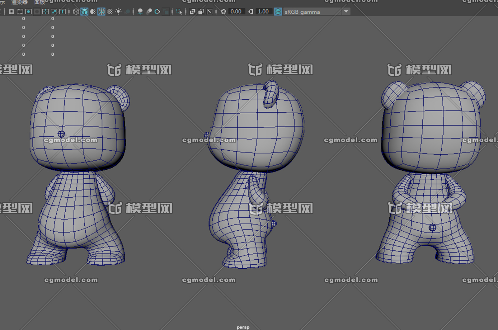 小熊猫小公主小公子卡通模型3d打印 Cg模型网 Cgmodel 三维设计师交流互动平台 专注多品类3d模型下载 原创作品分享 软件学习