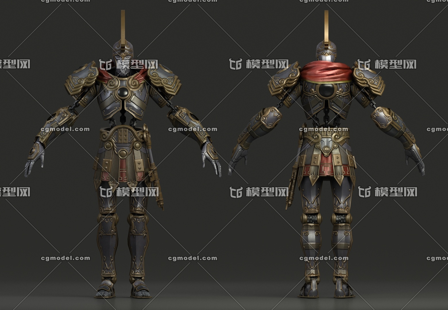 罗马双面战神 写实古罗马机械士兵 【有绑定】次世代 罗马将军