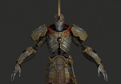 罗马双面战神 写实古罗马机械士兵 【有绑定】次世代 罗马将军