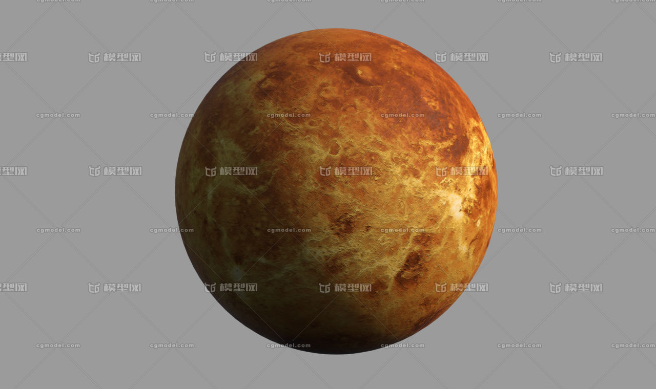 超精细的金星maya模型 九大行星 带8k贴图