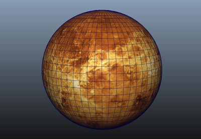 超精细的金星maya模型 九大行星 带8k贴图