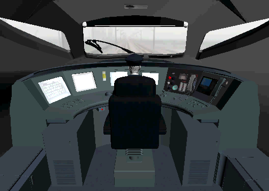 写实高铁动车和谐号车内驾驶室场景,高铁,和谐号,驾驶室,室内,列车长