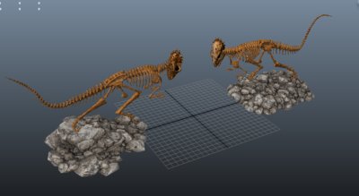 肿头龙 古生物化石 恐龙博物馆 地质博物馆 恐龙化石骨架 3d模型 史前