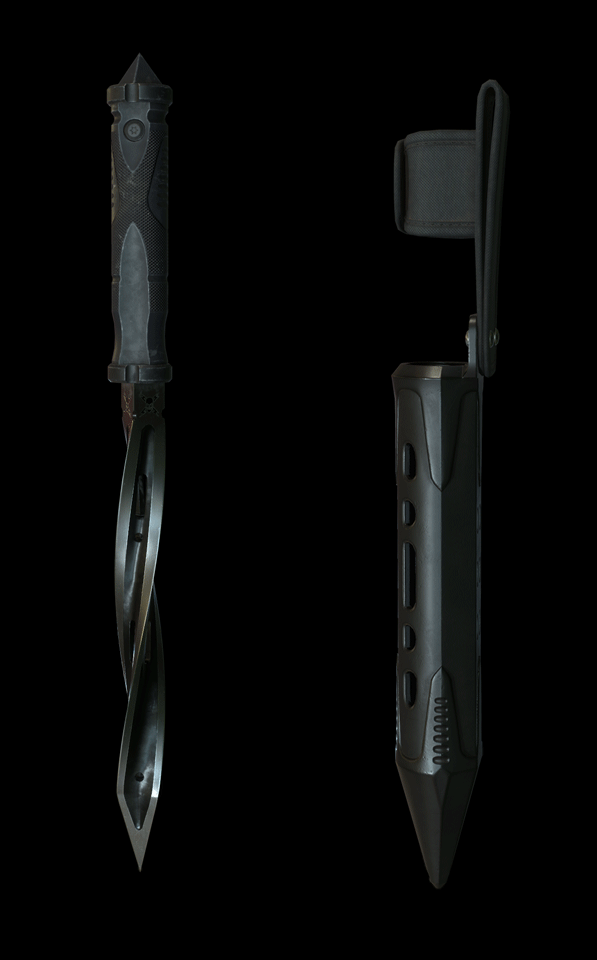 户外实用刀具,m48 cyclone,次世代武器道具,冷兵器,pbr匕首,螺旋刀