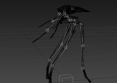 卡通 三足机器人ii 世界大战中侦查机_judyzhang作品_人物机器人/机甲