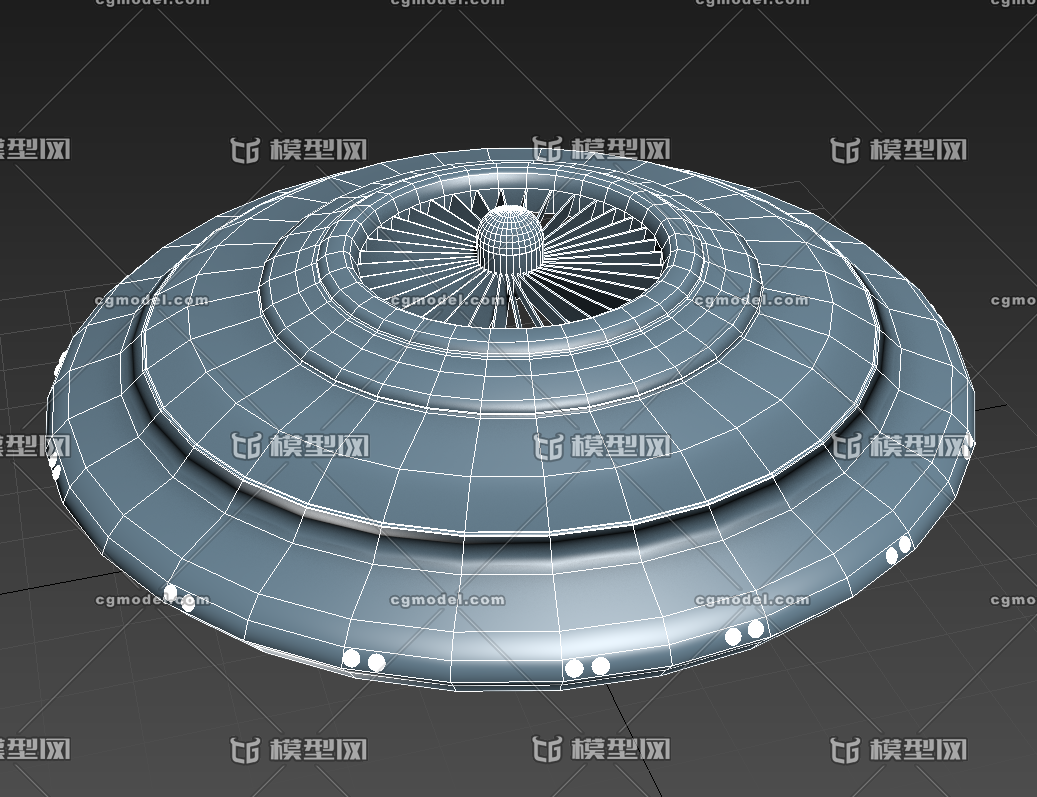 圆形的飞碟形飞行器_truetruepanxing作品_飞机/航空器宇宙飞船_cg