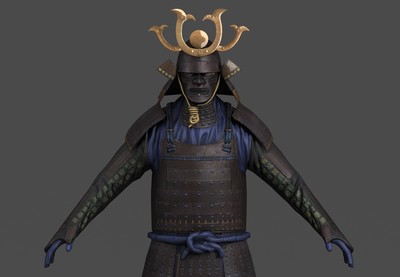 寫實 日本武士鎧甲 戰國時代將軍服飾 日本古代大將服裝