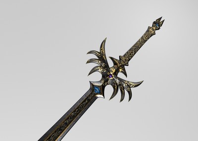 原创作品  古剑类冷兵器 黑金