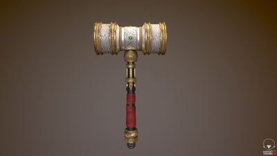锤子 战锤 hammer pbr 次_ryoung作品_武器冷兵器_cg模型网