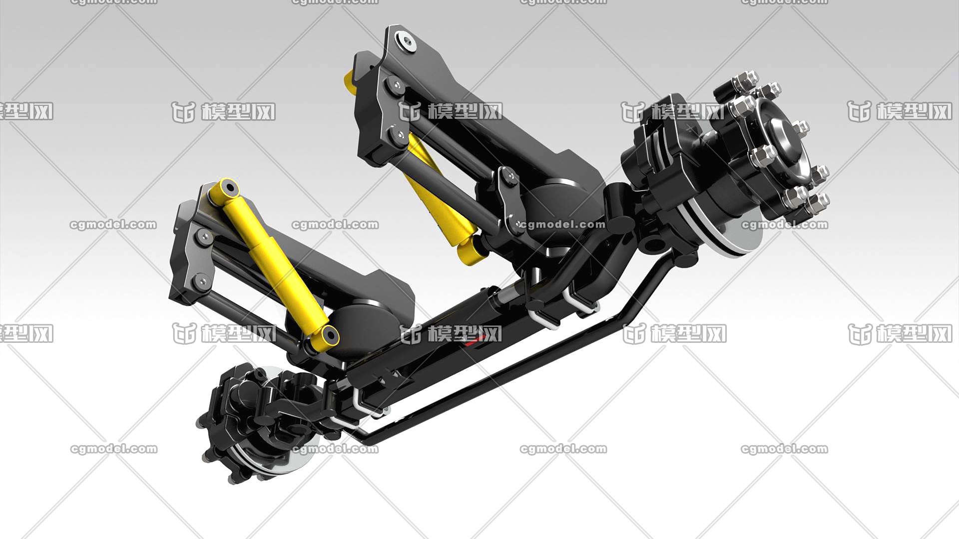 车轴 轴承 减震 车 汽车零件 轴承 悬挂系统 Cg模型网 Cgmodel 三维设计师交流互动平台 专注多品类3d模型下载 原创作品分享 软件学习
