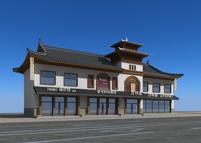 日式二层小商业