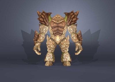 巨大的人形石怪