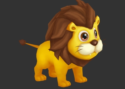 卡通q版手绘狮子