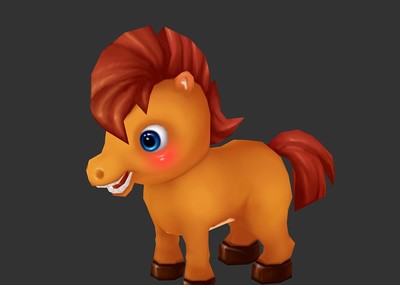 卡通q版手绘小马