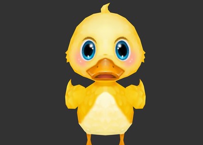 卡通q版手绘小鸭子