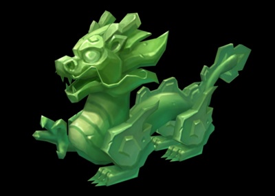 卡通q版麒麟兽青龙兽青麒麟玉麒麟