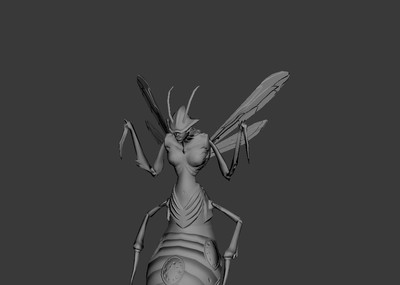 虫人蜂后变异生物类_mimangchi作品_动物昆虫_cg模型网