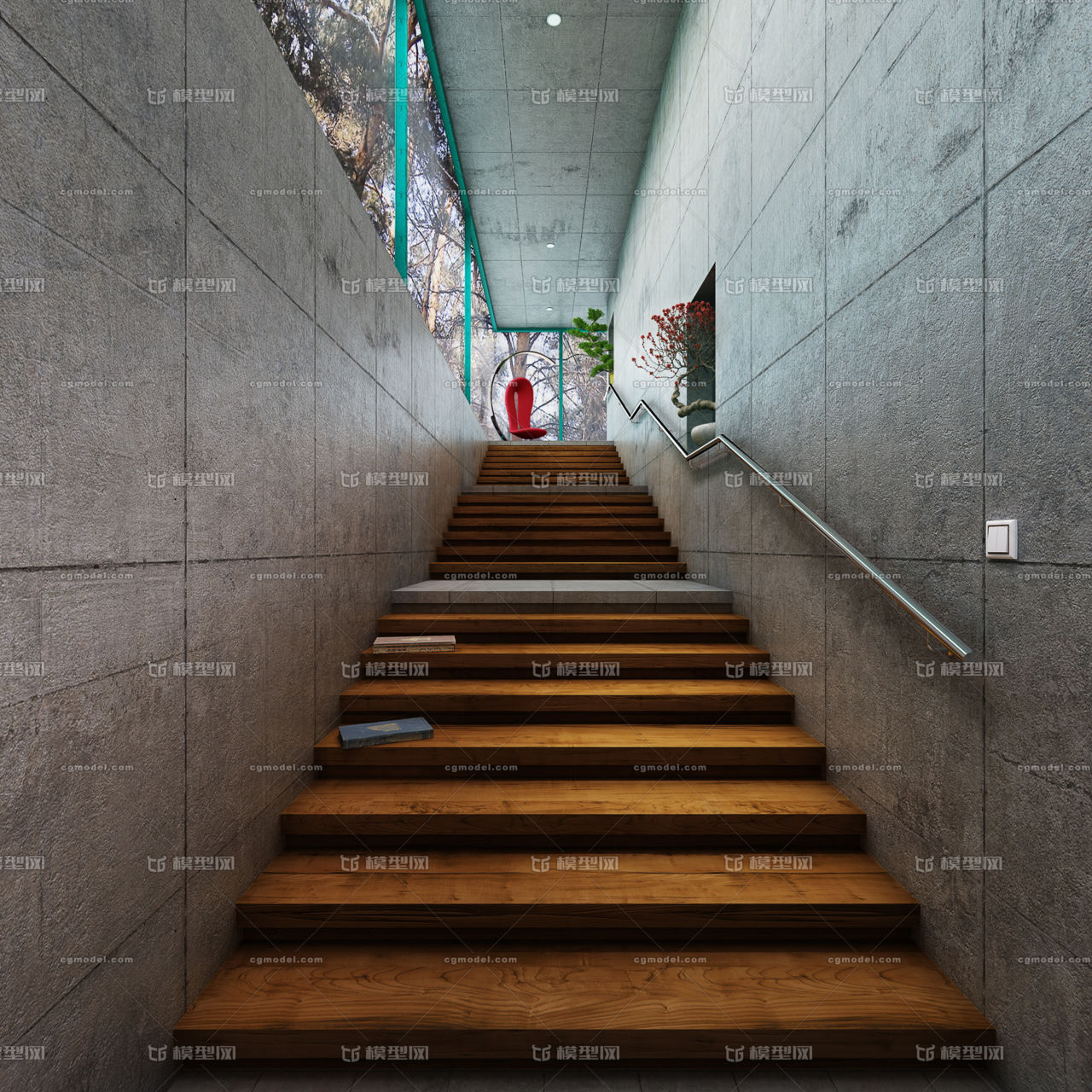 楼梯间 工业风 混凝土