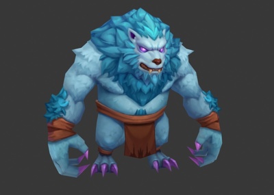 卡通q版熊怪野兽熊人冰川熊雪熊