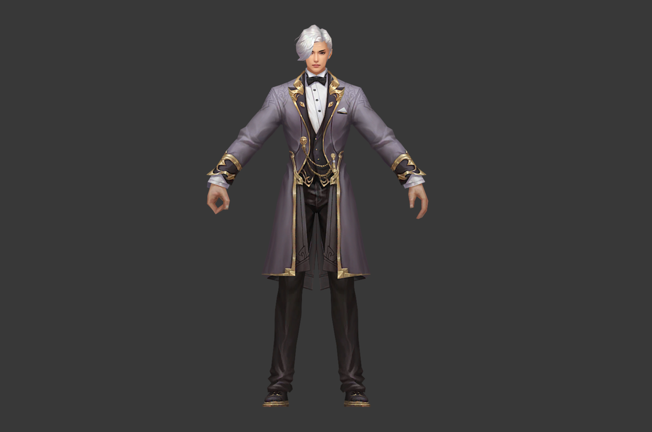 白发帅哥风衣男贵族男管家男仆