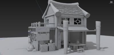 卡通房子古建场景模型,小巧可爱模型-历史建筑模型库-3ds Max(.max)模型下载-cg模型网