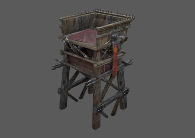 简模古代瞭望塔 【次世代】守望塔模型-场景部件模型库-3ds Max(.max)模型下载-cg模型网