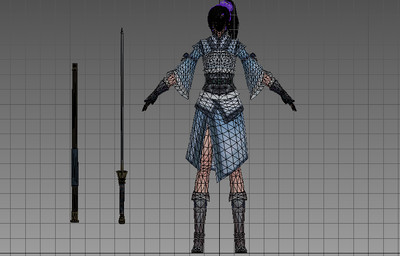 武侠风 女侠模型-女人模型库-3ds Max(.max)模型下载-cg模型网