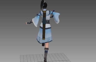 武侠风 女侠模型-女人模型库-3ds Max(.max)模型下载-cg模型网