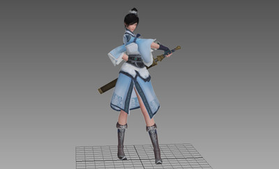 武侠风 女侠模型-女人模型库-3ds Max(.max)模型下载-cg模型网