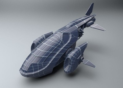 未来科幻飞船模型-宇宙飞船模型库-fbx(.fbx)模型下载-cg模型网