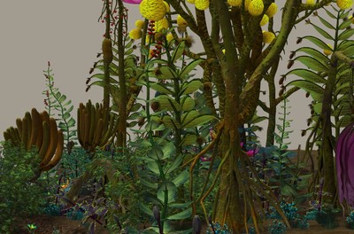 唯美场景外星植物花草奇异花草科幻植物概念植物原始植物远古植物奇幻