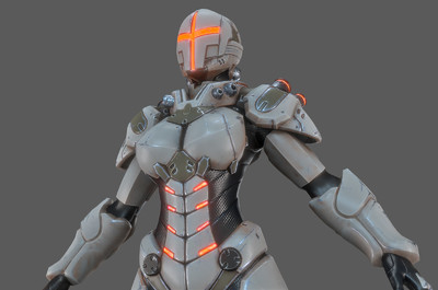 高质量科幻女战士 【次世代】装甲战士 scifi重装战士 科幻战甲 铠甲