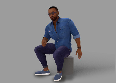 休闲装帅哥,非_byufch作品_人物男人人物男人_cg模型网