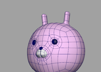 原创卡通小狗小猪带三视图正侧视图 maya卡通动物初级建模带3个步骤