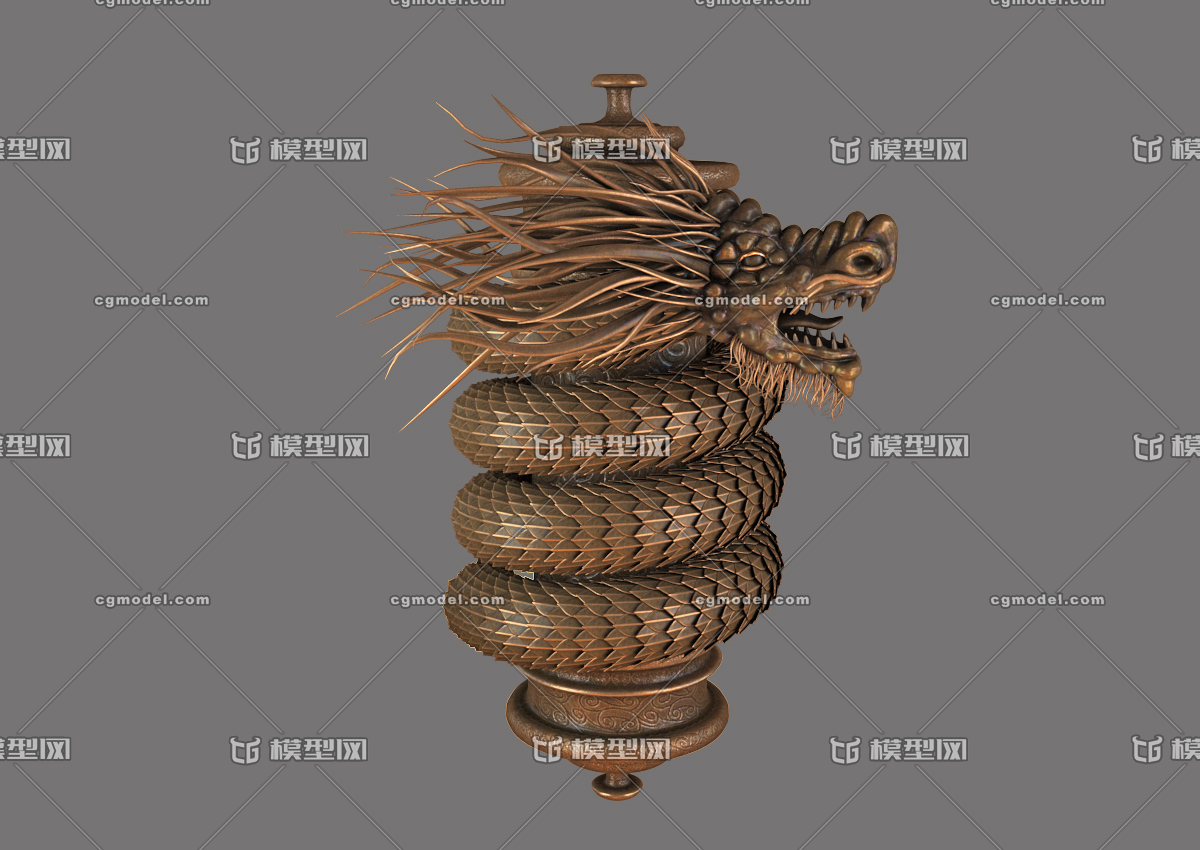 【次世代】神秘卷轴  魔法卷轴 盘龙卷轴 雕塑卷轴 龙形 画轴 画卷 金