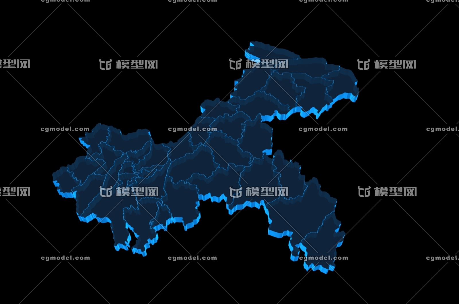 重庆地图模型